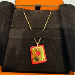 Authentic Hermes Gold Ace of Hearts